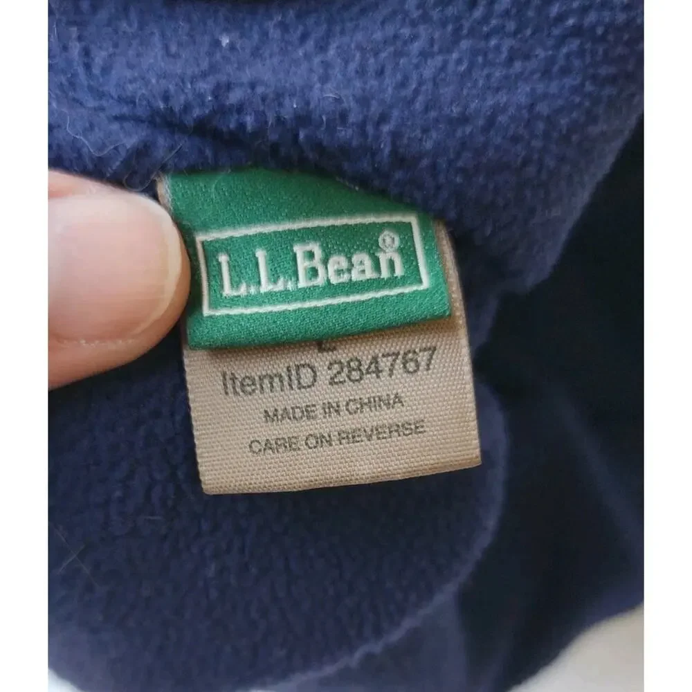 LL Bean Hat 284767 Mohawk Earflap Kids L Beanie Blue Lime Green Discontinued VNT